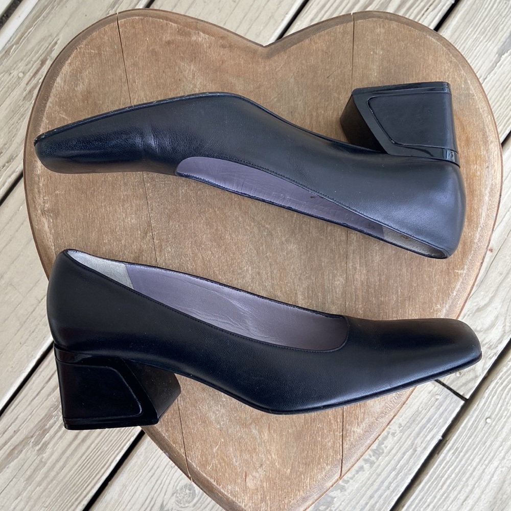 Gucci Leather Square Toe Mid-Heel Pump Shoes Women's Size 8.5 - Picture 3 of 10